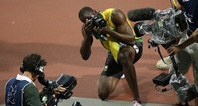 The flash started and Usain Bolt got to work!!