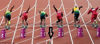 What is this bottle doing in the 100m race of Usain Bolt!