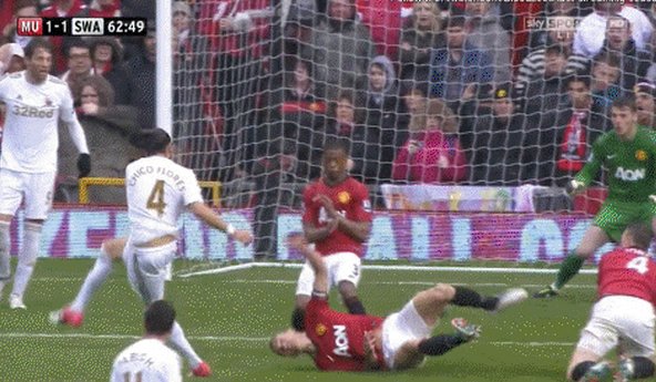 WTF GIF of the day: Nemanja Vidic!