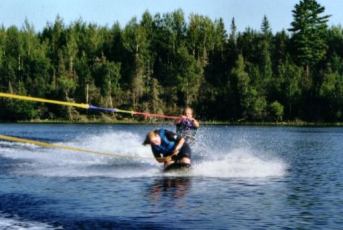 Accidental trick on water ski!!!