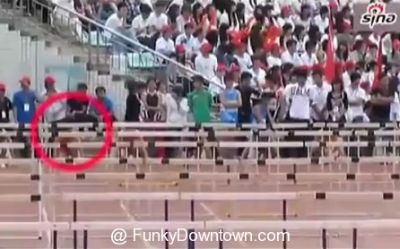 The worst hurdler ever!