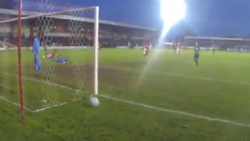 You’ve got to see this! Wrexham ghost goal goes through the net!