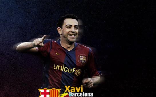 Xavi with an amazing double backheel kick! (video)